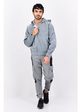 adidas Originals Men Sportswear Fit Long Sleeve Outdoor Jacket, Grey  - Image 2