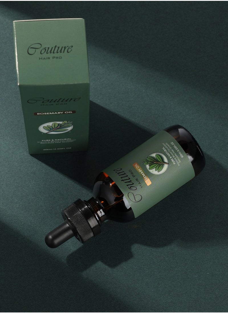 Couture Hair Pro - Couture Hair Pro Rosemary Oil for Hair Growth & Scalp Health – 100% Pure, Natural, Cold-Pressed Rosemary Essential Oil – Promotes Thicker, Stronger Hair – No Additives, Paraben-Free, Vegan-Friendly - Image 1