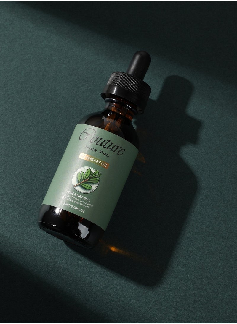Couture Hair Pro - Couture Hair Pro Rosemary Oil for Hair Growth & Scalp Health – 100% Pure, Natural, Cold-Pressed Rosemary Essential Oil – Promotes Thicker, Stronger Hair – No Additives, Paraben-Free, Vegan-Friendly - Image 1