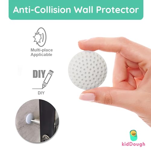 KidDough Door Stopper Bumper, 10 Pieces, Wall and Door Protector, Noise Reduction, Door Handle Knob Wall Shield Bumper Guard for Wall - Image 2