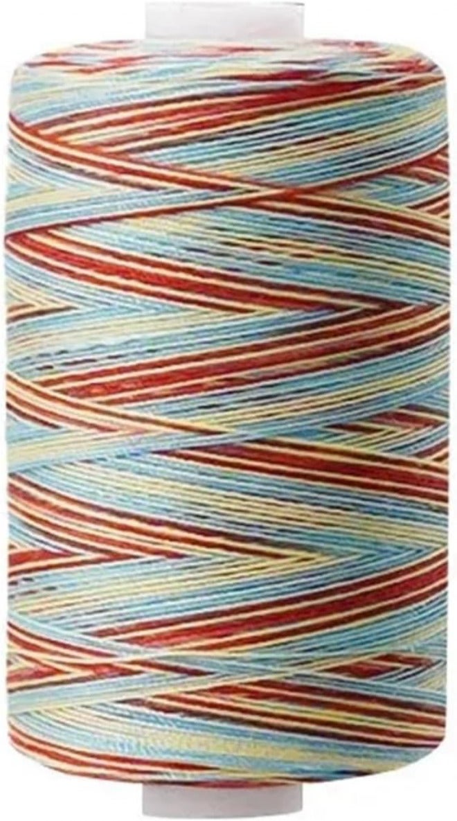 Sewing Thread Kits 5roll*1000yard Sewing Thread Rainbow Gradient Dye Colorful for Needlework(18) - Image 2