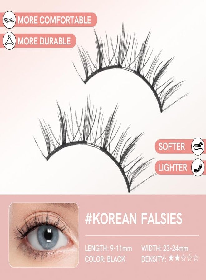 MLEN DIARY Magnetic Eyelashes with Applicator Kit Natural Reusable Soft Magnetic Lashes Without Eyeliner, Glue-free False Eyelashes Lightweight, Waterproof, Easy to Wear, No Makeup Remover Required(Korean Style) - Image 5
