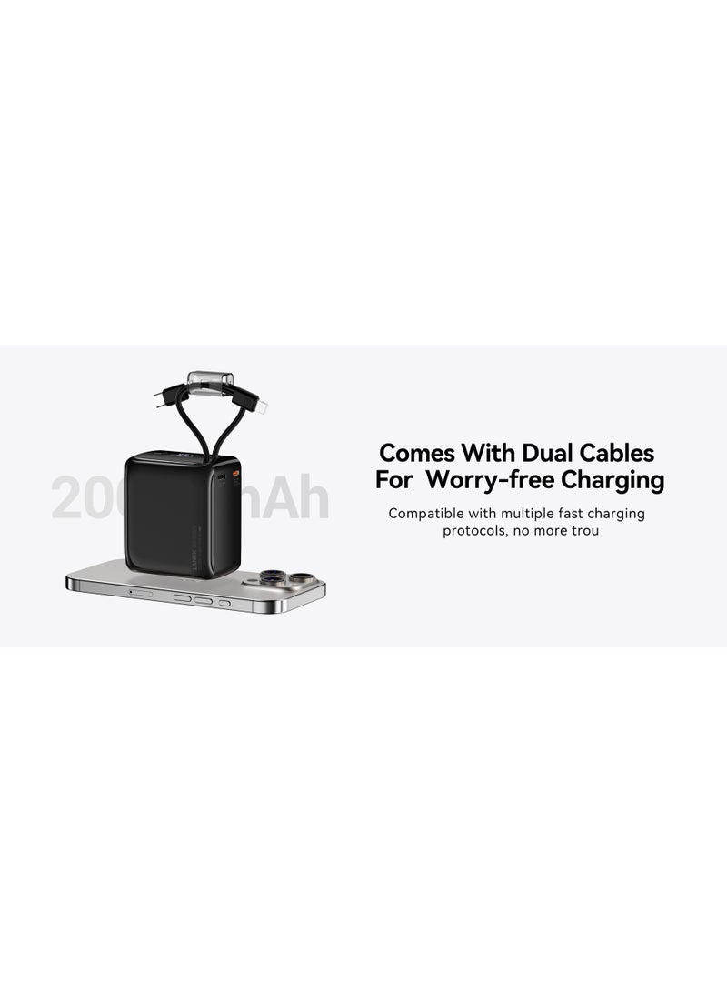 LANEX LANEX N31 20000mAh 22.5W FAST CHARGING POWERBANK WITH TYPE C & LIGHTNING CABLES  - Image 2