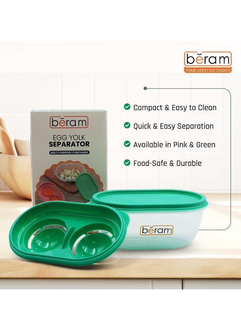 Beram - Egg White and Egg Yolk Separator, Divider Tool With Storage Box, Filter Container, Food Grade, Kitchen, Eggs, Baked, Dessert, Quality Tools for Daily Use - Image 1