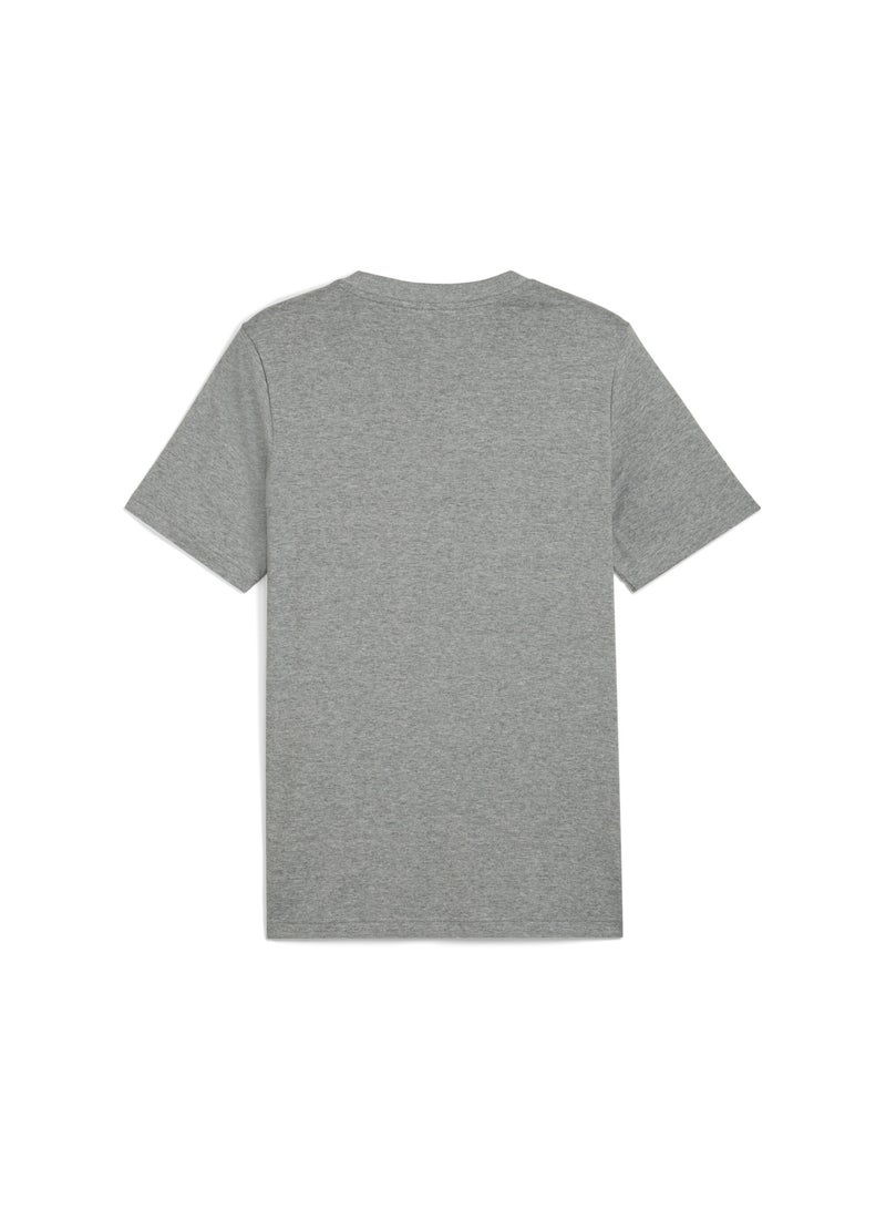 PUMA Essentials Small Logo Mens Grey T-shirt - Image 2
