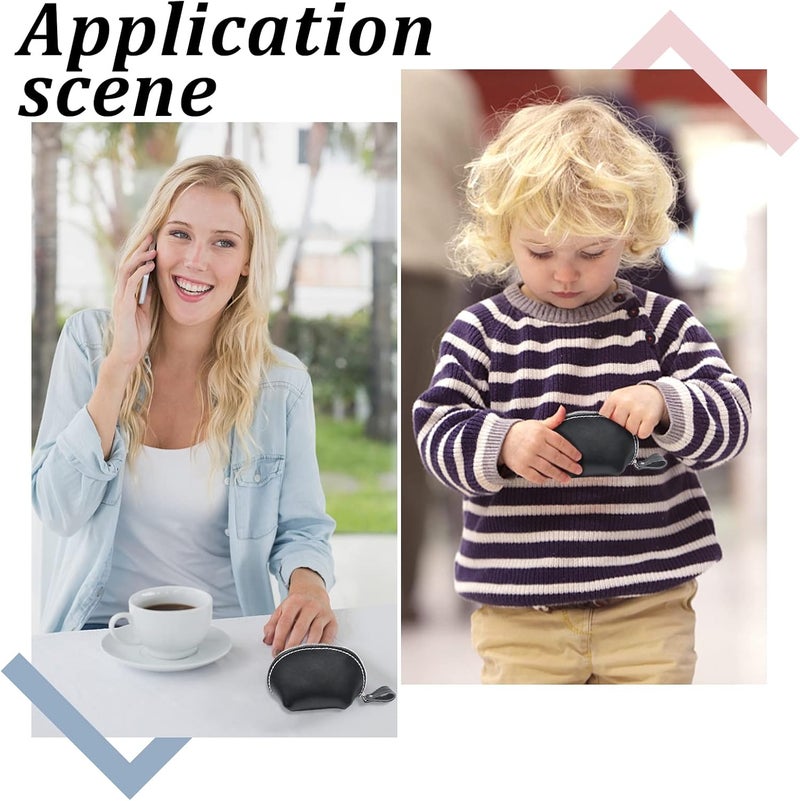 klarako DIY Leather Purse Making Kit, PU Leather Zipper Wallet Making Materials Handmade Mini Change Pouch Coin Purse Sewing Accessories Leather Craft Purse Pocket Making Supplies, 4.5x2.8 Inch - Image 4