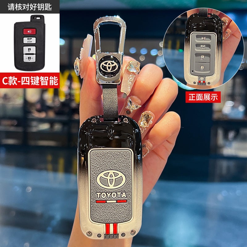 Silicone Key Case Cover Compatible with Toyota Highlander, Camry, CHR, Reiz, Corolla - Zinc  Alloy