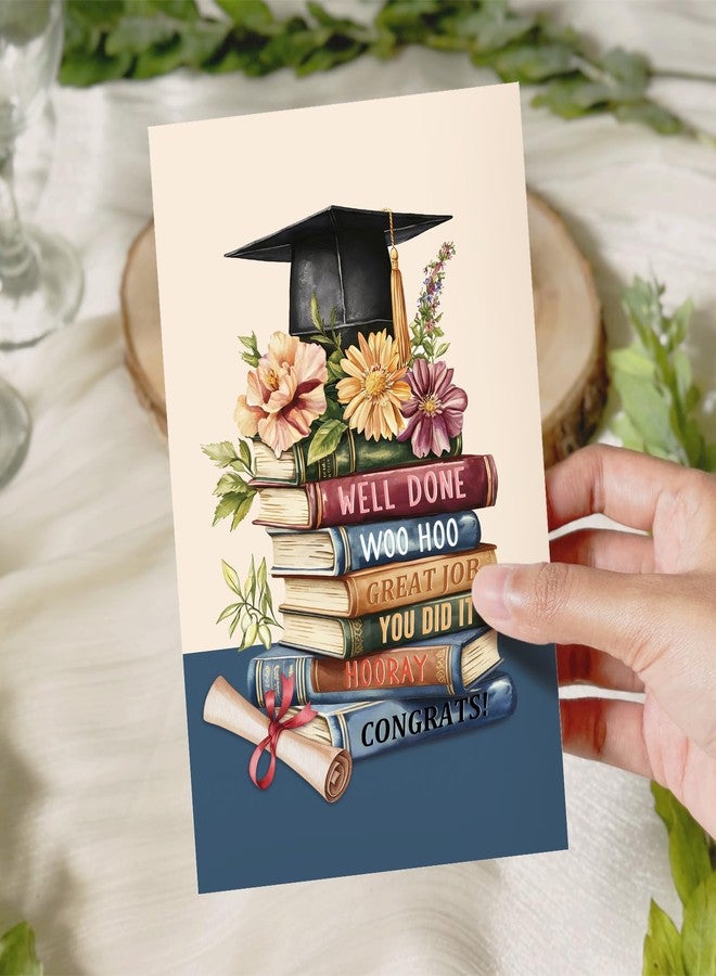 Ogeby Funny Book Stack Themed Graduation Card, Floral Graduation Card for Friend Son Daughter Kids, Congratulations on Starting the Next Big Chapter in Your Life - Image 5