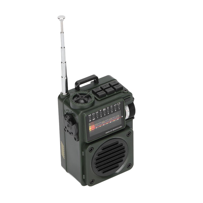 HRD‑700 Radio Music Player Full Band Broadcast Reception NOAA Bluetooth Memory Card Play Portable Radio for Old People - Image 4