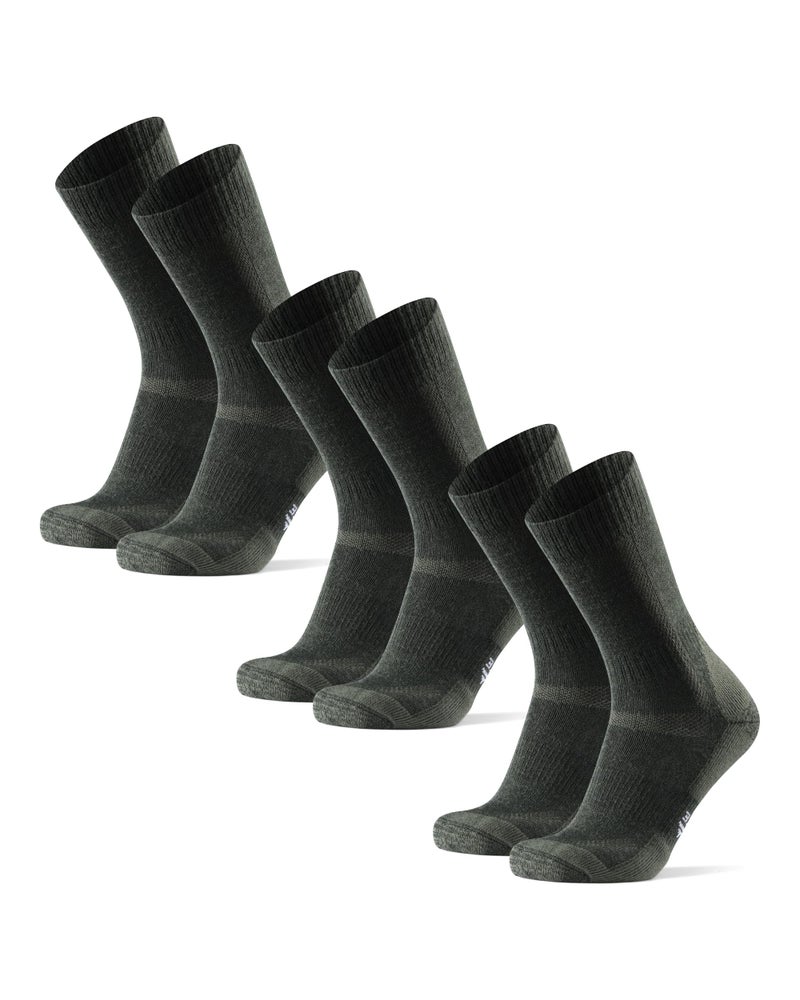 DANISH ENDURANCE Hiking Socks Women & For Men, Merino Wool Socks, Crew Mens, Womens Moisture Wicking, Work, Calcetines para Hombre, Forest Green, Medium - Image 1