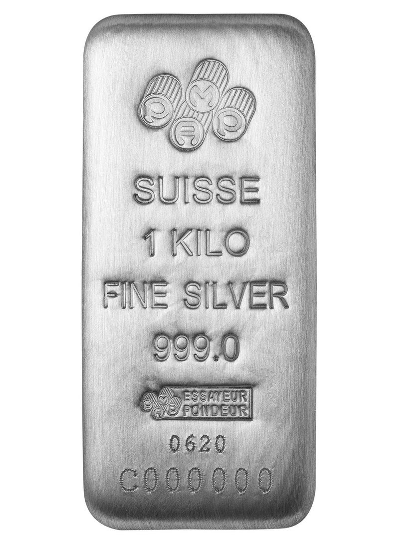 سبيكة فضة بامب 1 كيلو جرام 999.0 فضة