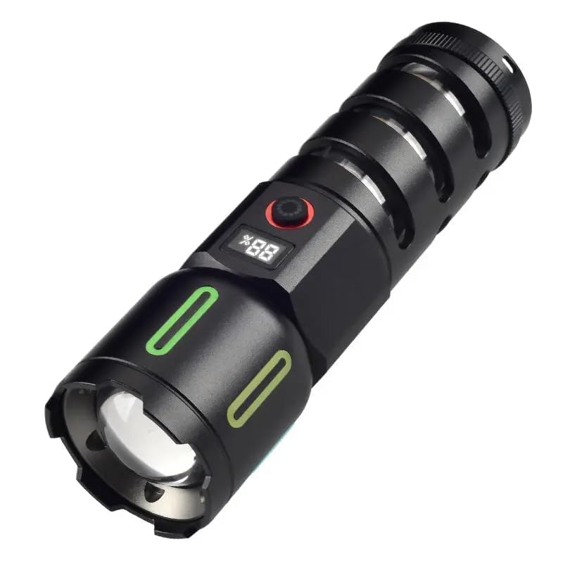 Dravizon Torch Light Rechargeable High Power Long Distance 100000 Lumens Led Torchlight Powerful Charging Torch Bright Flash Light Waterproof Tactical Long Range Flashlight for Trekking Emergency - Image 1