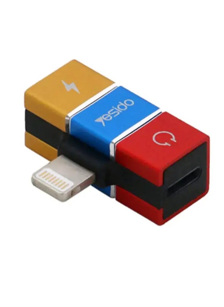 Yesido - YESIDO YAU08 Lightning to Dual Lightning Audio Adapter Converter - Image 1