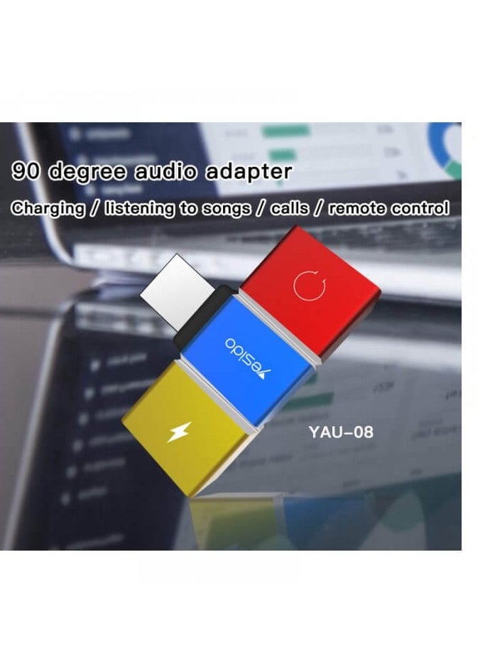 Yesido - YESIDO YAU08 Lightning to Dual Lightning Audio Adapter Converter - Image 1