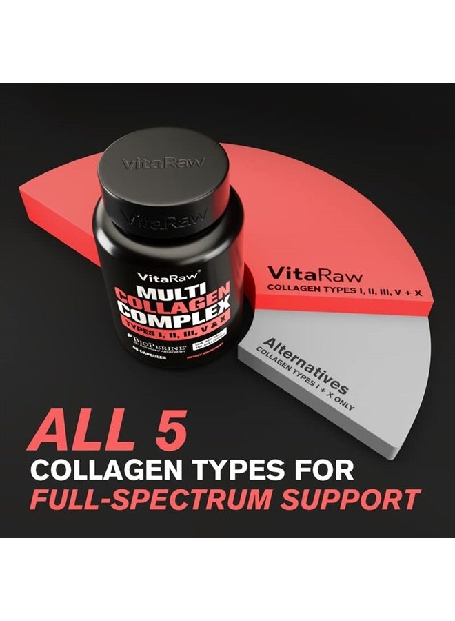 VitaRaw 𝗪𝗜𝗡𝗡𝗘𝗥 𝟭𝟴𝟬𝟬𝗺𝗴 Collagen Pills - Multi Collagen Supplements (Types I, II, III, V & X) Collagen Peptides Pills for Hair, Skin & Joints - Hydrolyzed Collagen Protein Powder for Women and Men - Image 3