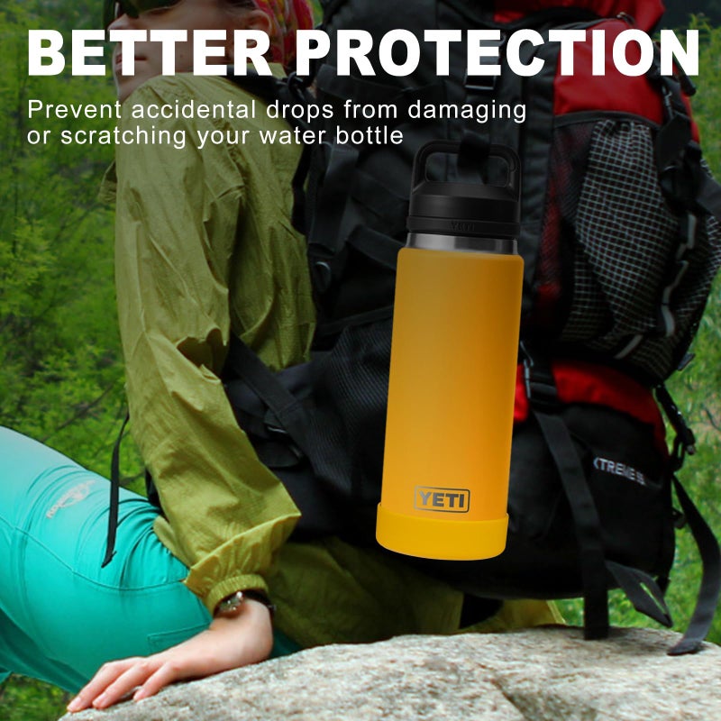 VGHNQ Silicone Sleeve for YETI, Owala Water Bottles, Bottom Boot for YETI 26 OZ, Boot Cover for Owala 32OZ, Boots Rambler Water Bottle Accessories (Alpine Yellow, Fits YETI 26 OZ Bottle/Owala 32 OZ) - Image 4