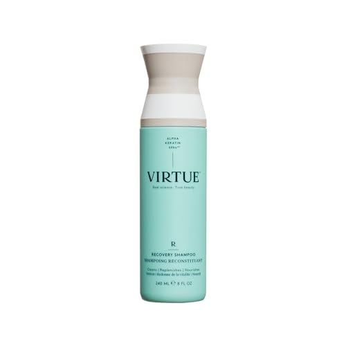VIRTUE Recovery Sulfate Free Shampoo with Keratin and Baobab Seed Oil for Damaged Hair Color Safe