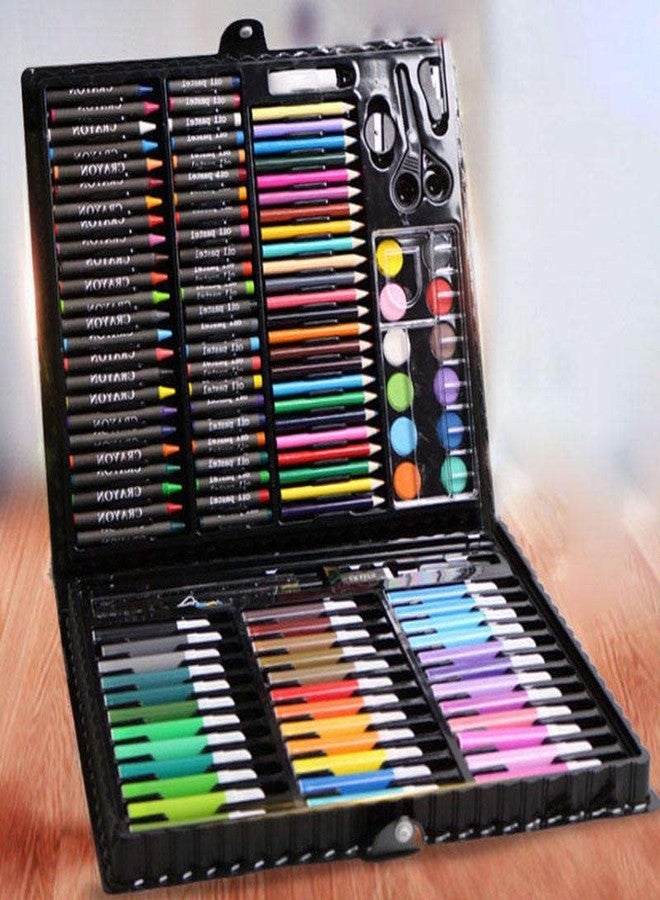 Cable World Arts and Crafts Supplies, 150-Pack Drawing Painting Set for Kids Girls Boys Teens, Coloring Art Kit Gift: Crayons, Oil Pastels, Watercolors Cake, Colored Pencils Markers - Image 4