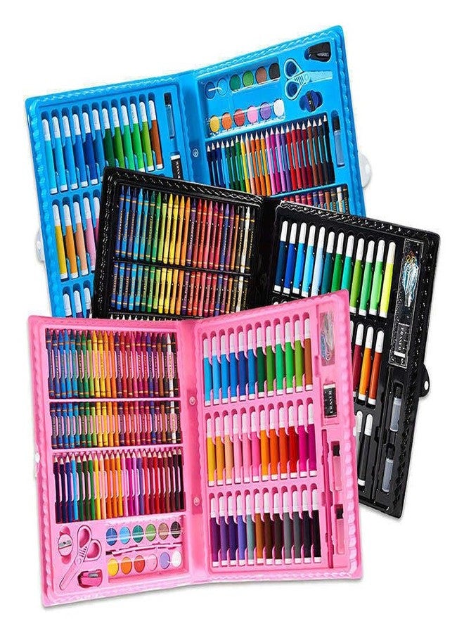 Cable World Arts and Crafts Supplies, 150-Pack Drawing Painting Set for Kids Girls Boys Teens, Coloring Art Kit Gift: Crayons, Oil Pastels, Watercolors Cake, Colored Pencils Markers - Image 2