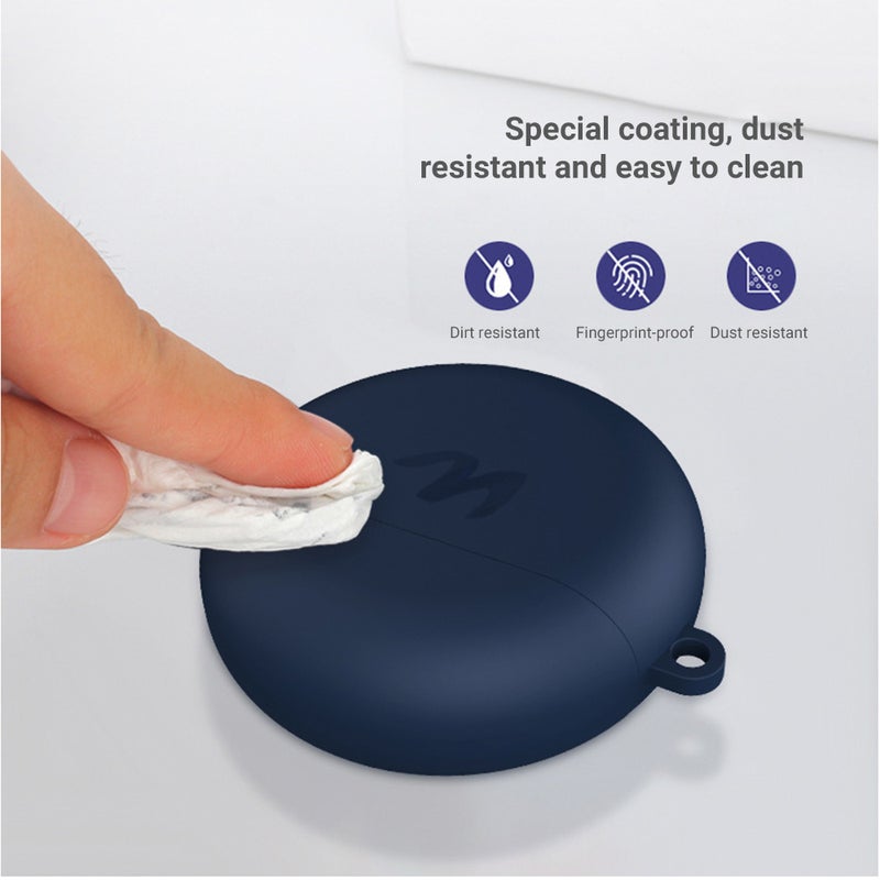 Silicone Earphone Case Cover Protective Jacket Wireless BT Earphone Storage Box Cover Portable Headphone Cases Soft Protective Sleeve with Hanging Loop Compatible with HUAWEI Freebuds3 - Image 2