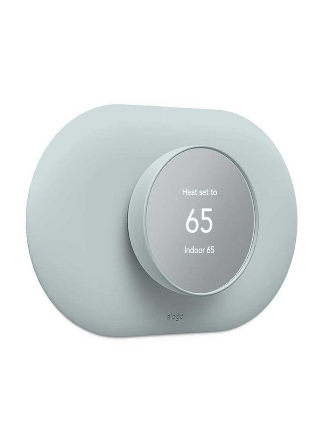 Elago Wall Plate Cover Plus for Nest Thermostats 2020/ Easy Installation / Anti-Scratch Finish / Circular Wall Plate Design / Double Coated Protection - Mint Green  - Image 1