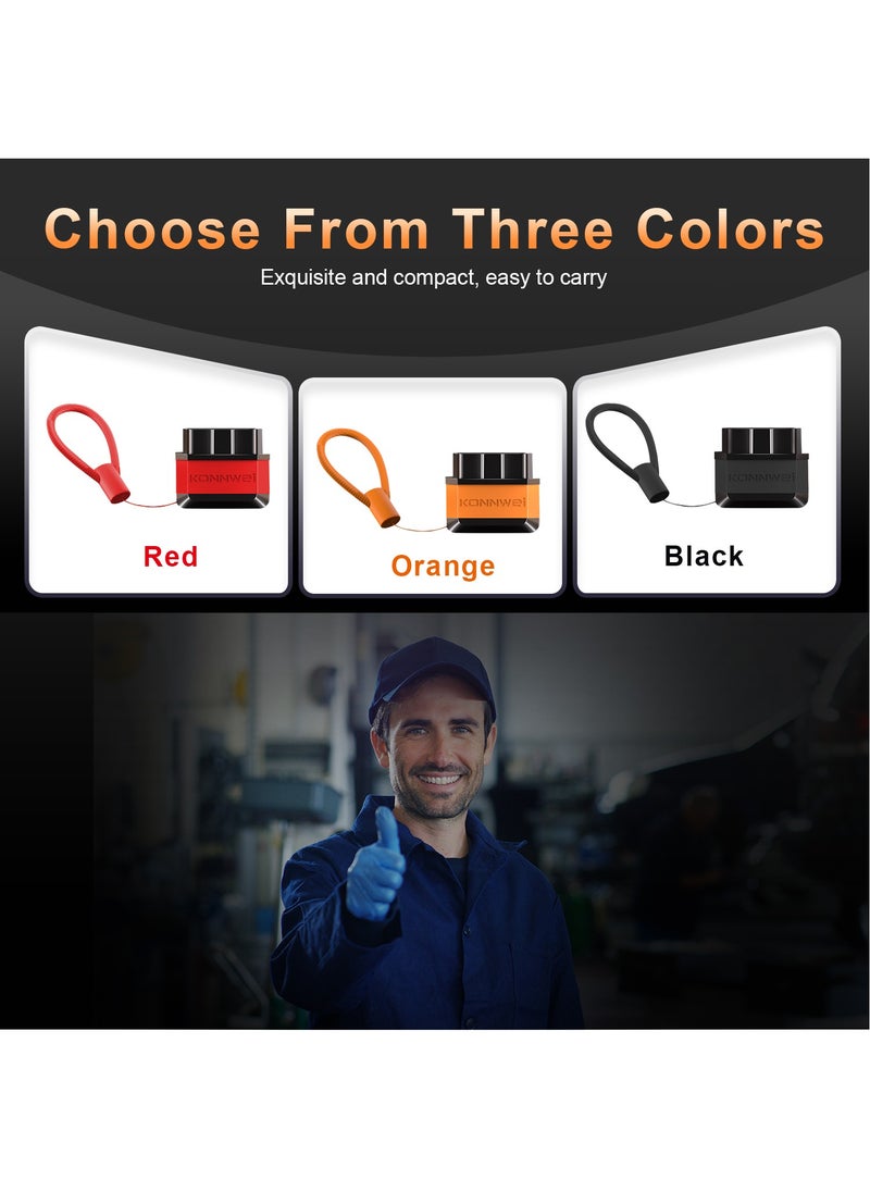 OBD2 Scanner Bluetooth 5.2, Wireless Auto Fixd Car Diagnostic Tool，Works with iOS/Android，Car Check Engine Car Code Reader, Clear Error Code ，Performance Test ，Applicable to 99% of Cars