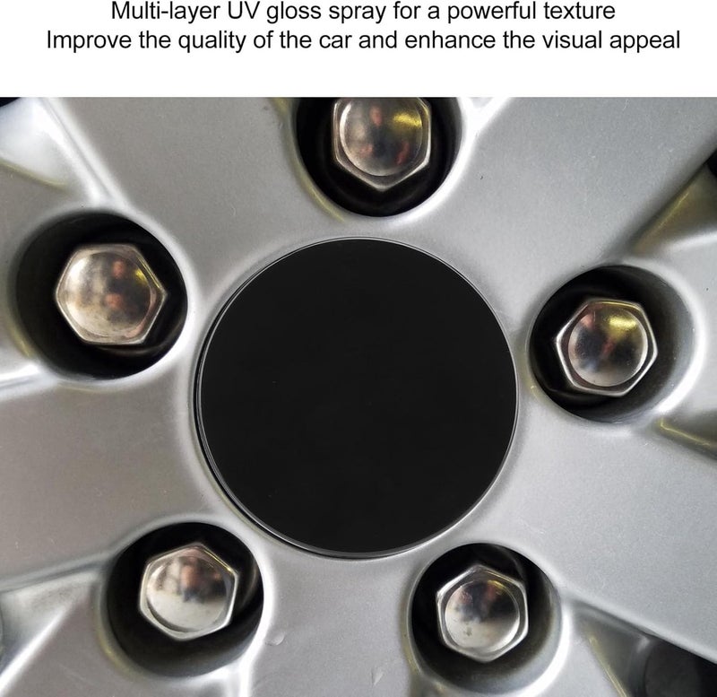Zopsc 4PCS Wheel Center Cap 60mm Inner Diameter 70mm Outer Diameter Rim Hub Central Hubcap Replacement Universal for Car SUV Wheel Center Hub Cover (Black) - Image 4