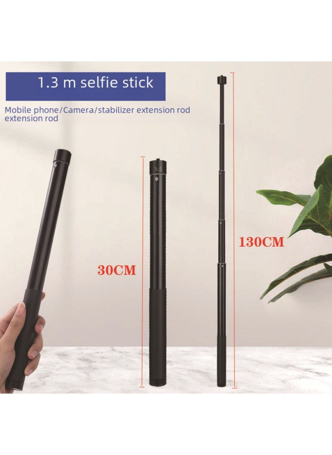 Generic 1.3 Extension Rod Zhiyun Feiyu Stabilizer Telescopic Rod Aluminum Alloy Dajiang Mobile Phone Camera Extension Rod-Color:Black  - Image 2