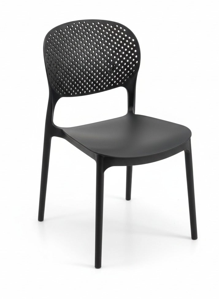 ترف كوم كرسي طعام بلاستيكي حديث للاستخدام الداخلي والخارجي كرسي منزلي، أثاث الحدائق، حبوب المطر، كرسي طعام من الراتنج، تكديس، أنيق، تصميم، - Image 2