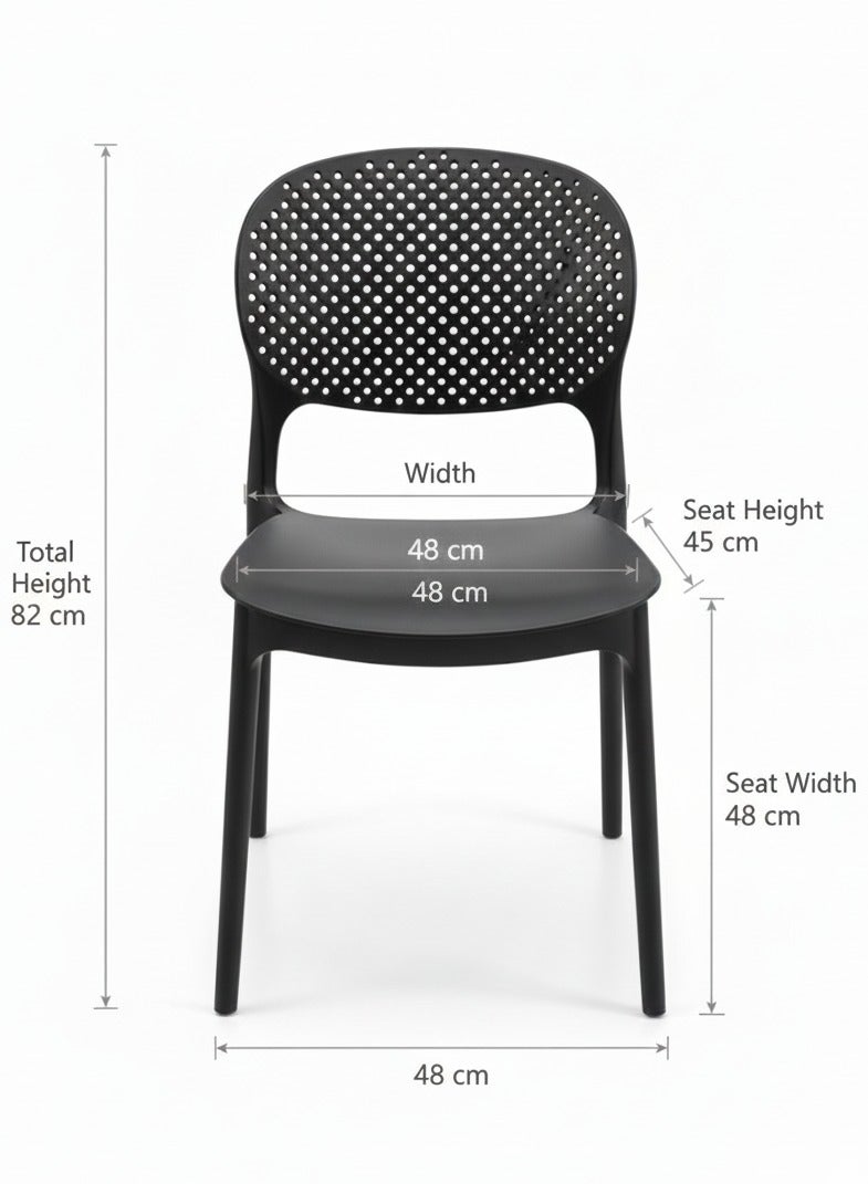 ترف كوم كرسي طعام بلاستيكي حديث للاستخدام الداخلي والخارجي كرسي منزلي، أثاث الحدائق، حبوب المطر، كرسي طعام من الراتنج، تكديس، أنيق، تصميم، - Image 4