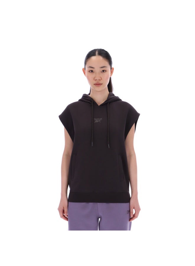 Reebok Freda Sleeveless Hoody Unisex Black Hoodie - Image 2