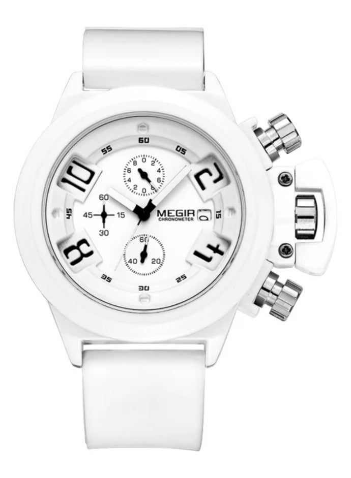 ميجر MEGIR ساعات رجالية العلامة التجارية الفاخرة الطلب الكبير ساعة كوارتز الرجال مقاوم للماء كرونوغراف ساعة يد رياضية Relogio Masculino - Image 1