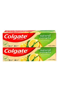 Colgate Natural Extracts Ultimate Fresh with Lemon and Aloe Vera Toothpaste 75ml Pack of 2