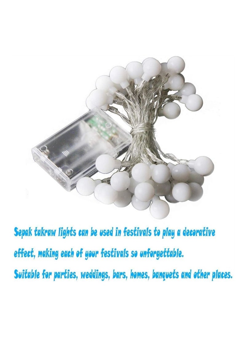 Decorative Lantern, SYOSI Outdoor String Lights 6M, Battery Operated Fairy Lights, Colorful Lamp