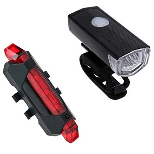 FCCRACING FCC Racing Combo of Rechargeable Head Cycle Light and Tail Light – LED Bicycle Lights Set - Image 1