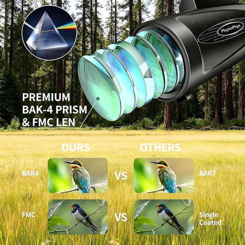 Spnor Monocular Telescope 80x100 HD Monoculars for Adults with Tripod & Phone Adapter, Monoculars for Bird Watching Stargazing Camping Hiking Hunting Wildlife Travel-Black - Image 3