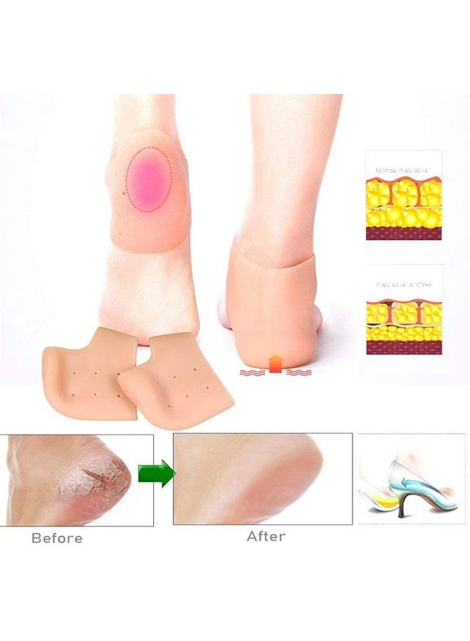 CHEM-AB ENTEREPIRSE Moisturizing Silicone Gel Anti Crack Half Heel Socks for Men and Women - Image 2