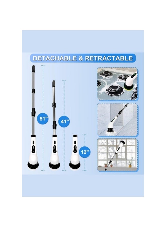 ACLIX High-Rate Battery Cordless Spin Scrubber 9 Replaceable Heads & Fast Type C Charging for Deep Cleaning - Image 3