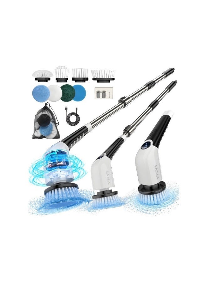 ACLIX High-Rate Battery Cordless Spin Scrubber 9 Replaceable Heads & Fast Type C Charging for Deep Cleaning - Image 1