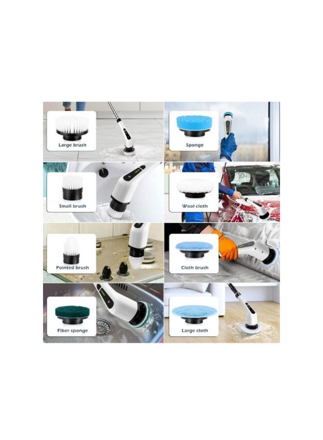 ACLIX High-Rate Battery Cordless Spin Scrubber 9 Replaceable Heads & Fast Type C Charging for Deep Cleaning - Image 2