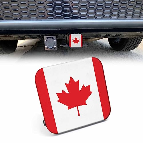 Beabes غطاء وصلة السحب للسيارات مع علم كندا، غطاء أنبوب السحب المطاطي المتين بعلم كندا 2" لسيارات البيك أب - Image 1