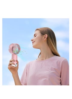 OUYoo OUYoo New Portable Handheld Misting Fan, Rechargeable Battery Operated Misting Fan, Water Mist Fan, Outdoor Misting Personal Cooling Device, Makeup Cooling Fan Travel, Beach (pink)  - Image 5