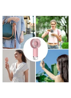 OUYoo OUYoo New Portable Handheld Misting Fan, Rechargeable Battery Operated Misting Fan, Water Mist Fan, Outdoor Misting Personal Cooling Device, Makeup Cooling Fan Travel, Beach (pink)  - Image 4