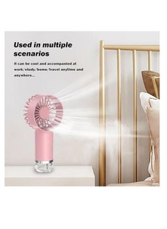 OUYoo OUYoo New Portable Handheld Misting Fan, Rechargeable Battery Operated Misting Fan, Water Mist Fan, Outdoor Misting Personal Cooling Device, Makeup Cooling Fan Travel, Beach (pink)  - Image 3