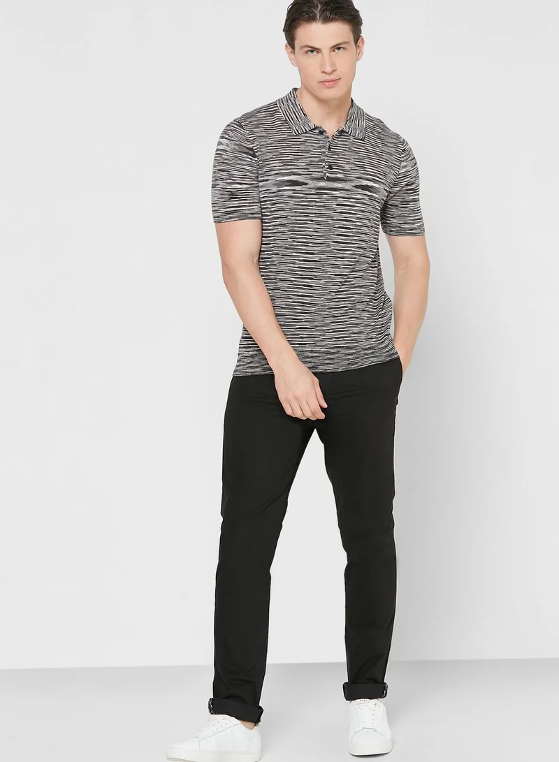Ted Baker Space Dye Stripe Polo