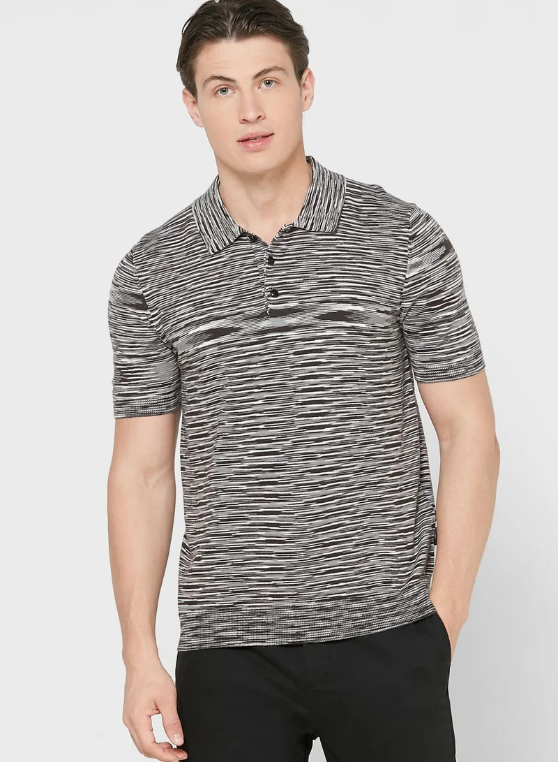 Ted Baker Space Dye Stripe Polo