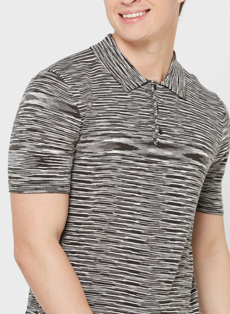 Ted Baker Space Dye Stripe Polo