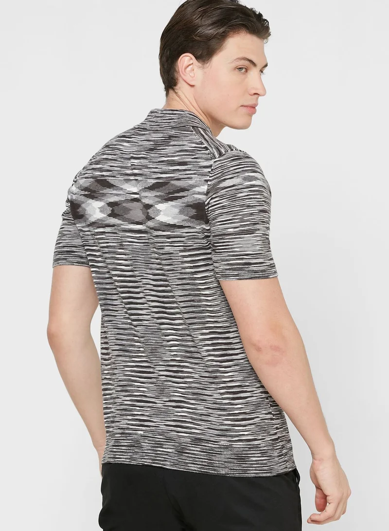 Ted Baker Space Dye Stripe Polo