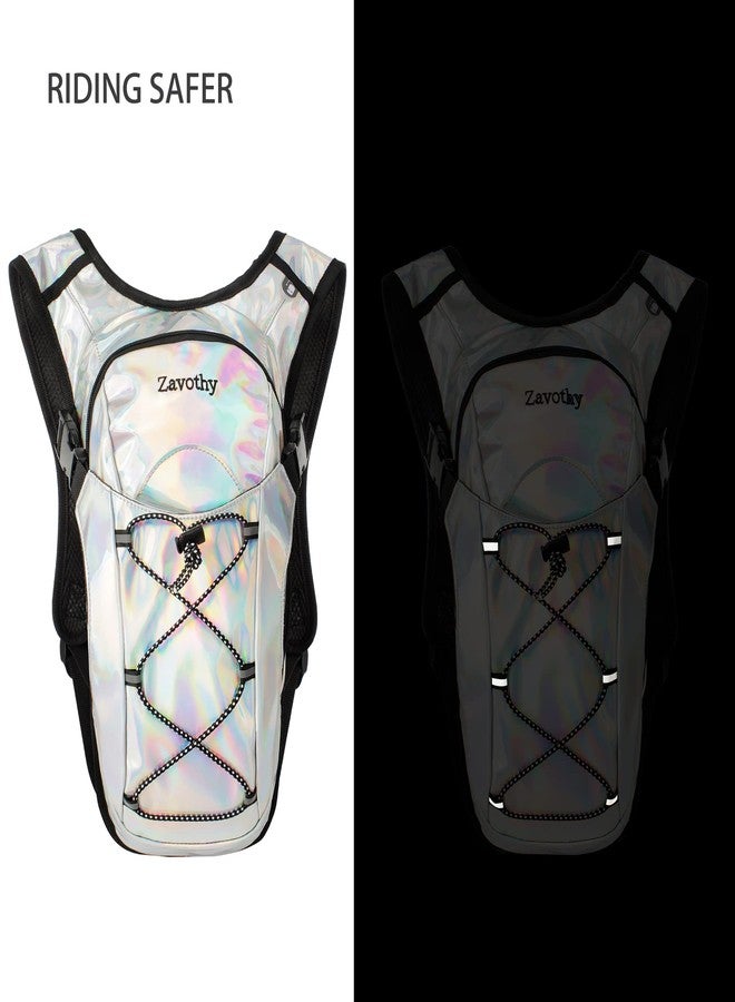 Zavothy Hydration Backpack Lightweight Water Backpack for Cycling Running Hydration Pack Hiking Backpack with 2L Water Bladder White - Image 5