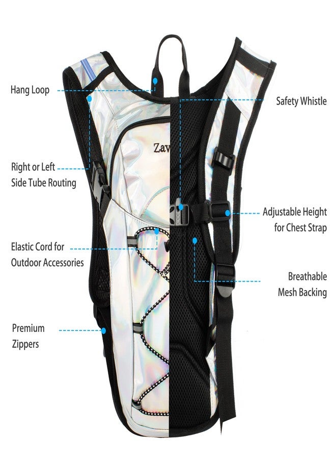 Zavothy Hydration Backpack Lightweight Water Backpack for Cycling Running Hydration Pack Hiking Backpack with 2L Water Bladder White - Image 3